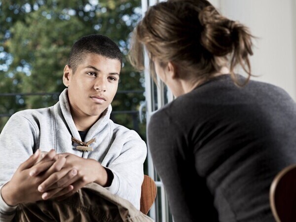 teen boy in therapy